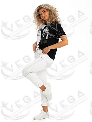 картинка Футболка женская 285-2 магазин Одежда+ являющийся официальным дистрибьютором в России 